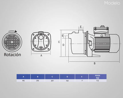 Bomba de Agua Centrifuga  Fix E15