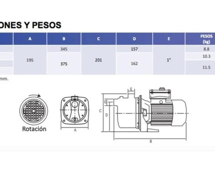 Bomba de Agua Centrifuga  Fix E15